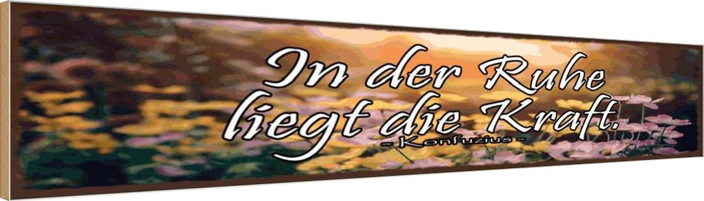 vianmo Holzschild 10x46 cm In der Ruhe liegt die Kraft