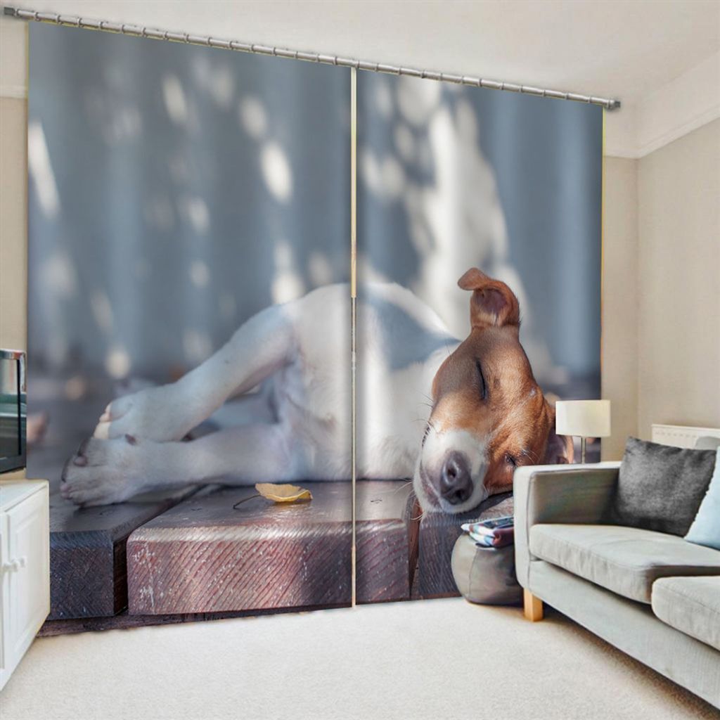 Icegrey 2 Stš¹ck Tiere Gardinen Vorh?nge Verdunkelungsvorh?nge Blickdicht 3D Curtain Schlafzimmer Wohnzimmer mit Haken, Stil 3, 140x210cm