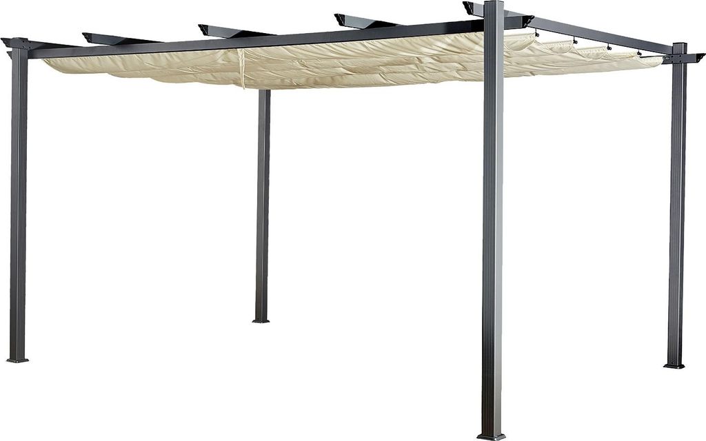 Freistehende Pergola 3 × 4m CASSIS beige - Aluminiumstruktur