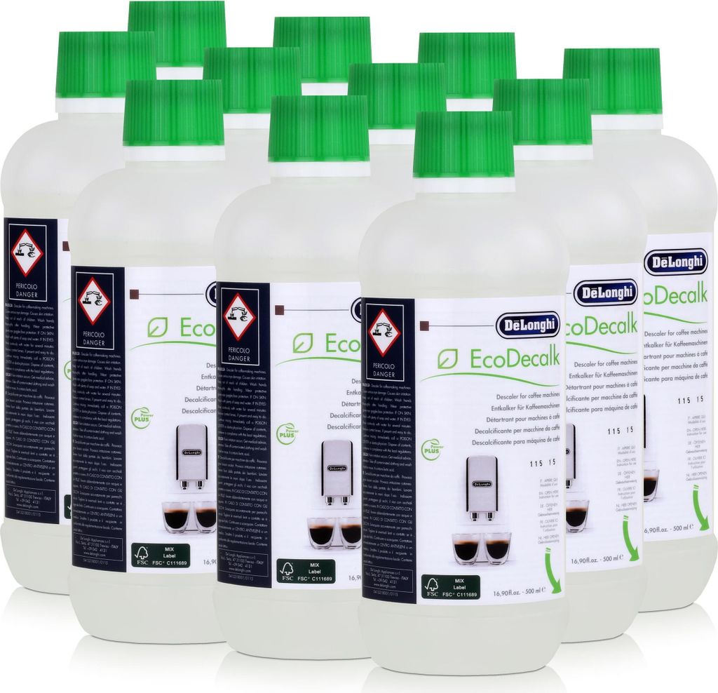 Delonghi EcoDecalk DLSC 500 Entkalker für Kaffeevollautomaten 500ml (11er Pack)