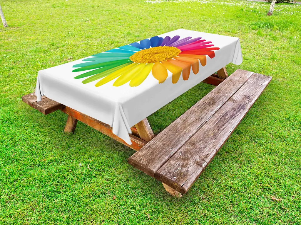 Tovaglia Moderna ABAKUHAUS 145x305 cm - Grafica Floreale Multicolore