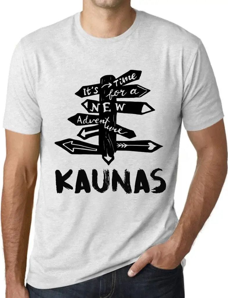 Herren Grafik T-Shirt Es ist Zeit für ein neues Abenteuer in Kaunas – It’s Time For A New Adventure In Kaunas – Öko-Verantwortlich Vintage ...