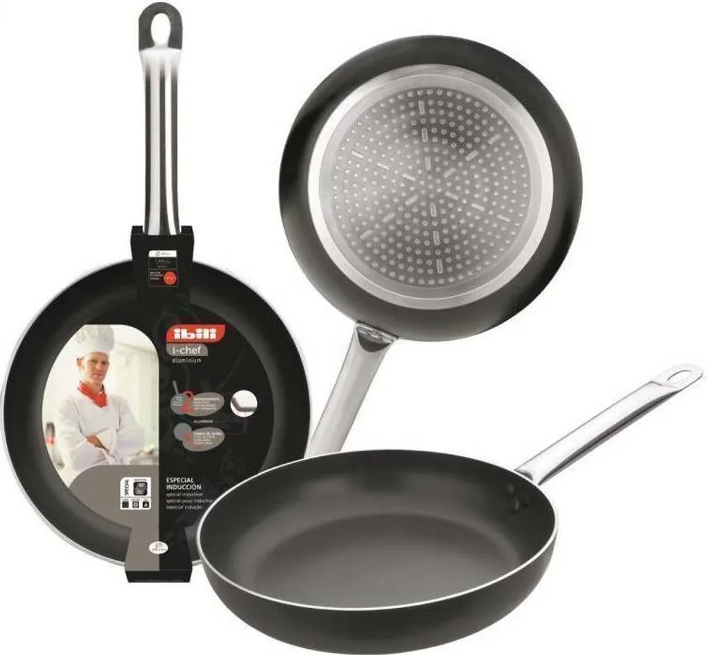 Ibili I-CHEF 18cm Padella Induzione | Alluminio Forgiato e Acciaio