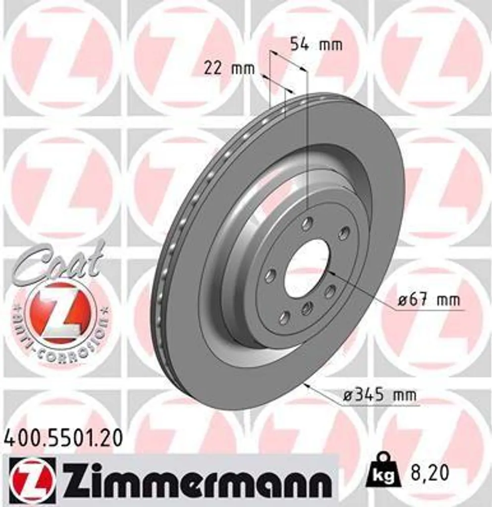 Disque de Frein Ventilé Zimmermann pour Mercedes GLE et Classe M W166 ML
