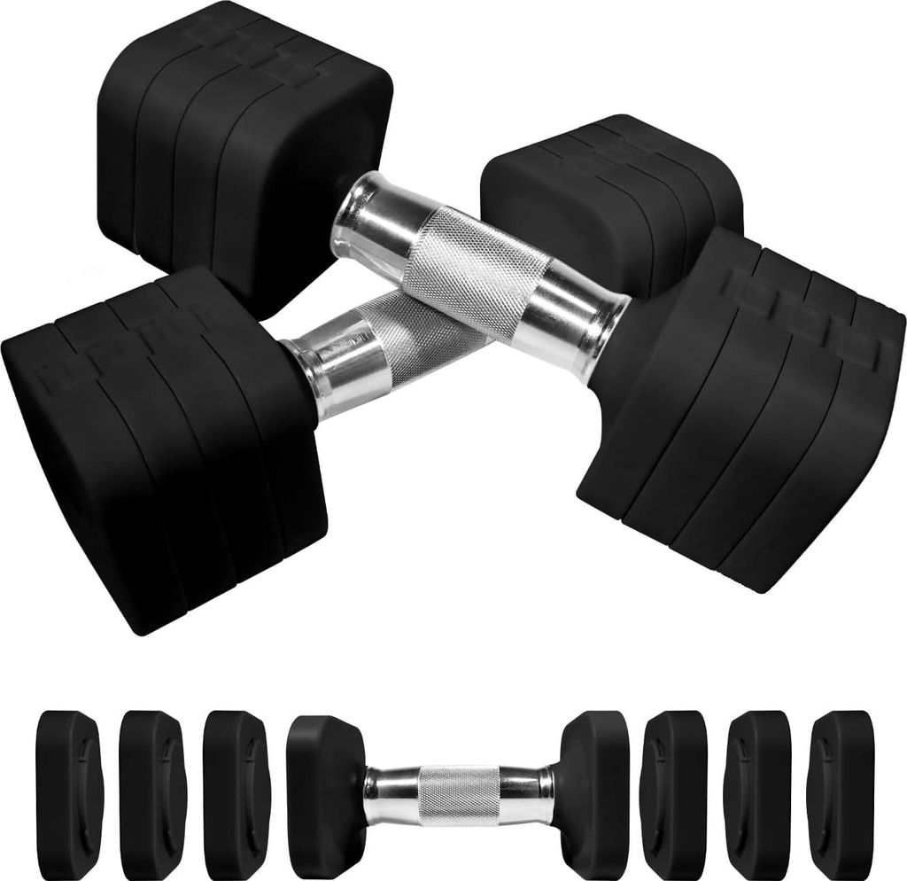 Passer 10 KG Hanteln Verstellbar, 4 in 1 Kurzhanteln Verstellbar für Frauen Männer Hantelset Kurzhantel Set Kurzhantel-Set Home Gym Übung Workout