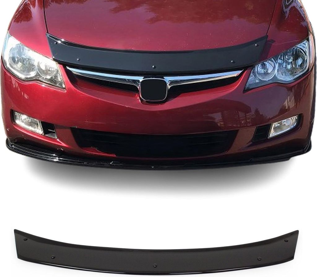 Motorhaube Deflektor Insekten Steinschlagschutz für Honda Civic 2006-2011 Dunkel