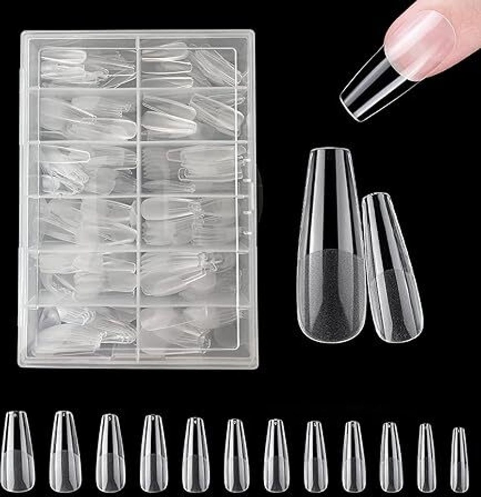 Falsche Nägel Tips Set 420 Stück Soft Gel Nagelspitzen Kit, Produktbild 