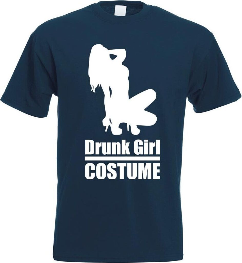 Kiwistar - T-Shirt - Navy - Drunk Girl Costume GoGo Motiv Bedruckt Funshirt Design Print - mit Motiv Bedruckt - Funshirt Design - Sport - Freizeit ...