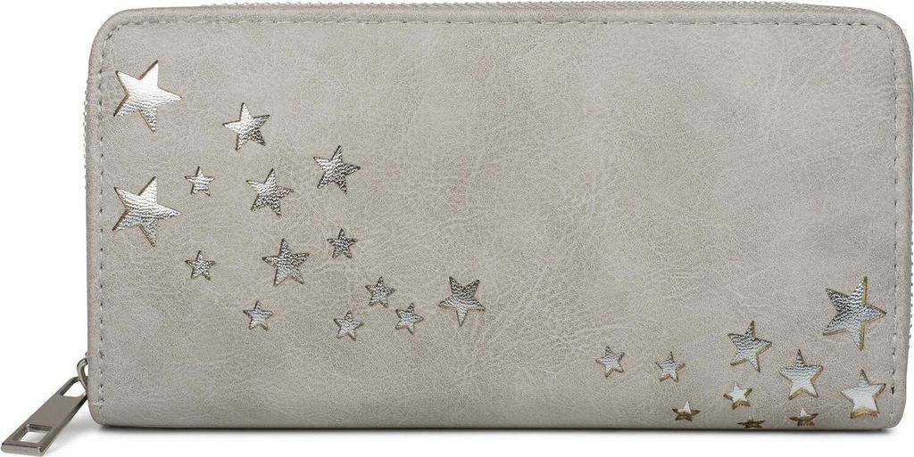 styleBREAKER Damen Portemonnaie mit Metallic Sternen | Produktbild 