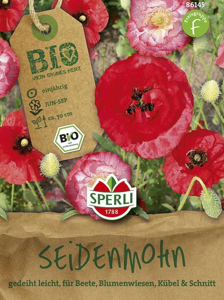 SPERLI Seidenmohnsamen Papaver rhoeas 130 Pflanzen
