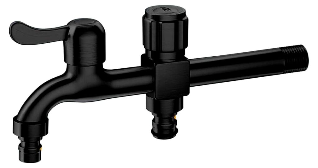 Doppelter Wasserhahn für den Garten, Wandmontage, Produktbild 