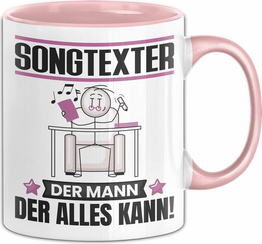 Songtexter Tasse Geschenk für Songtexter Der Mann Der Alles Produktbild 