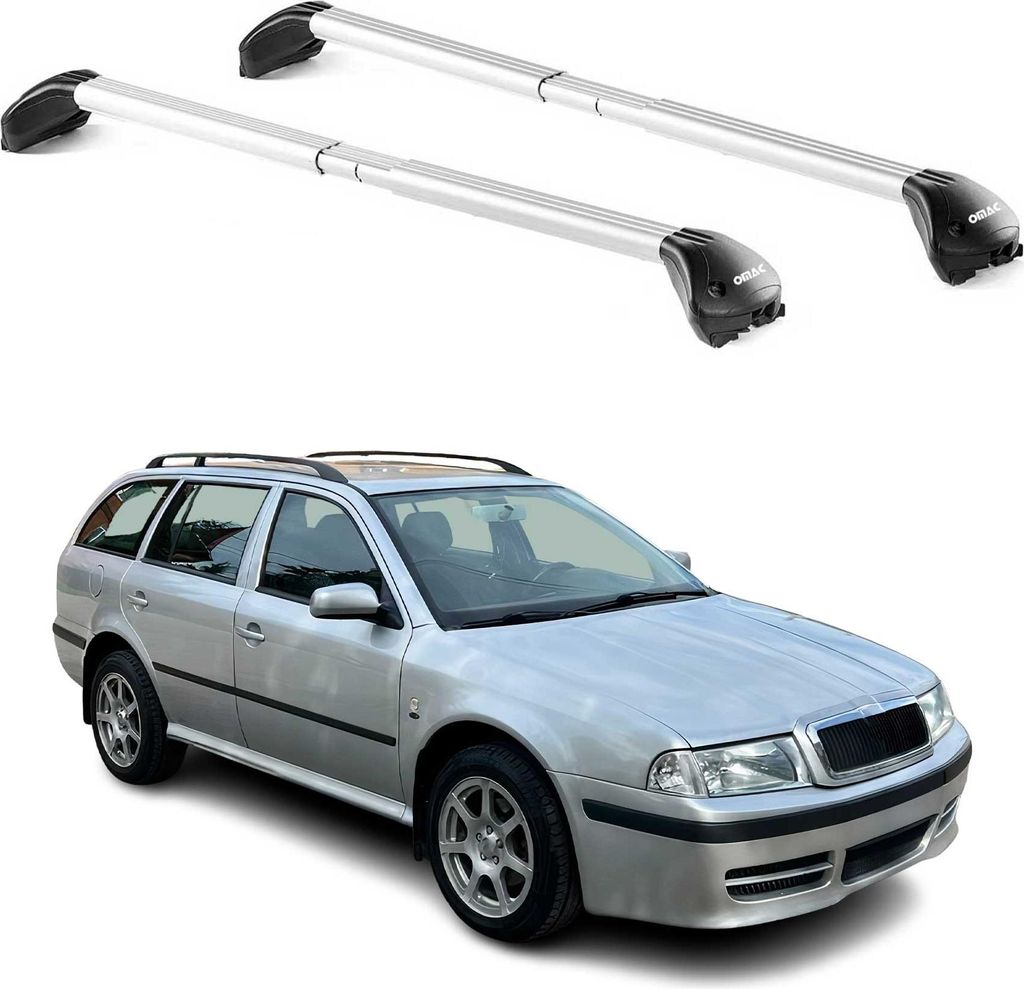 Dachträger für Skoda Octavia Kombi 1998-2020 5 tür 100kg Alu Silber 2x ABE