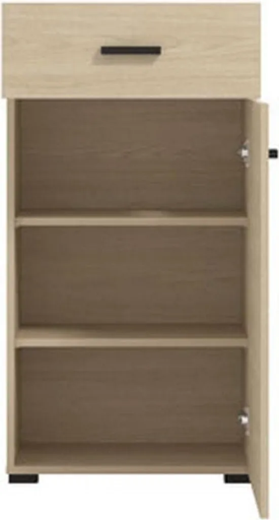 Dmora Mobile da Ingresso Trevi 52x35x98h cm Rovere Chiaro con Cassetto