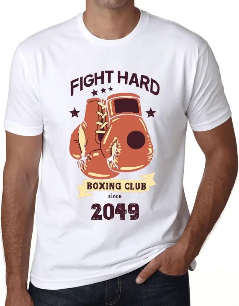 Herren Grafik T-Shirt Boxclub Harte Kämpfe seit 2049 – Boxing Club Fight Hard Since 2049 – Öko-Verantwortlich Vintage Jahrgang Kurzarm Lustig...