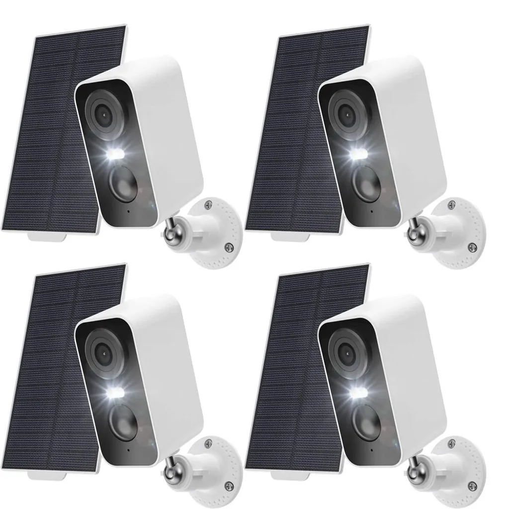 Caméra surveillance extérieure 2K sans fil étanche à batterie solaire