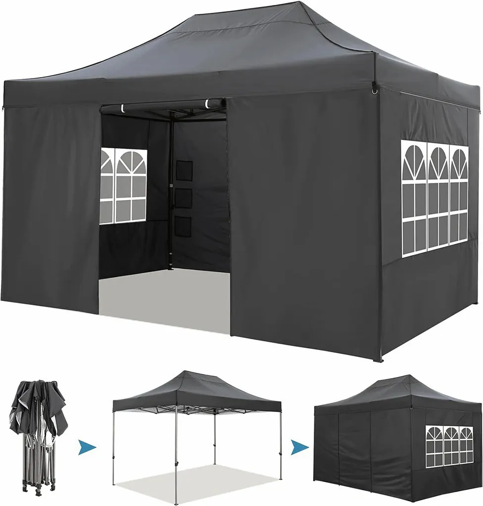 Chapiteau de fête pliable 3x4,5 m idéal pour terrasse et événements