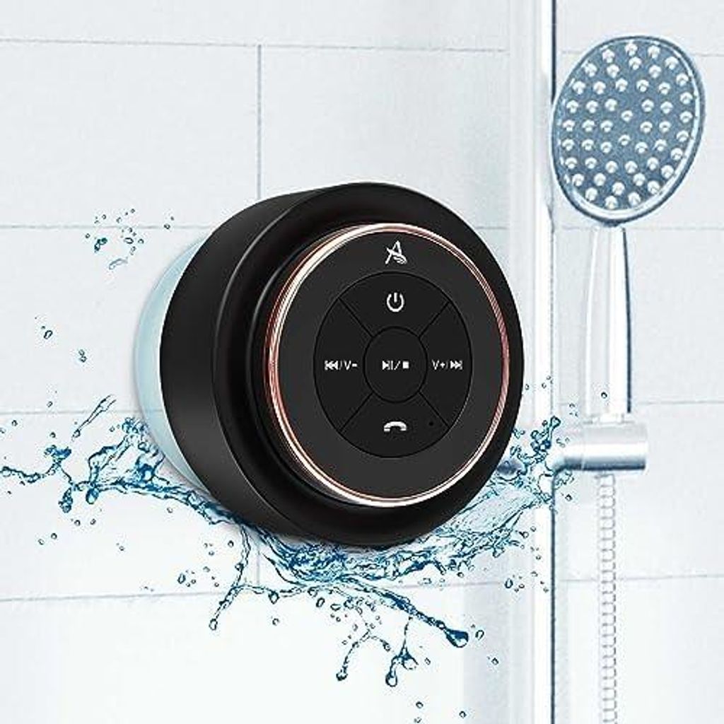 Bluetooth Lautsprecher Klein Musikbox,Wasserdicht Bluetooth Lautsprecher mit Saugnapf,Shower Speaker Dusche Lautsprecher Elektronik Geschenke Musikbox