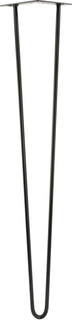 Nábytková noha do vlasů, výška 71 cm, 2 tyče, matná černá - Obrázek produktu 