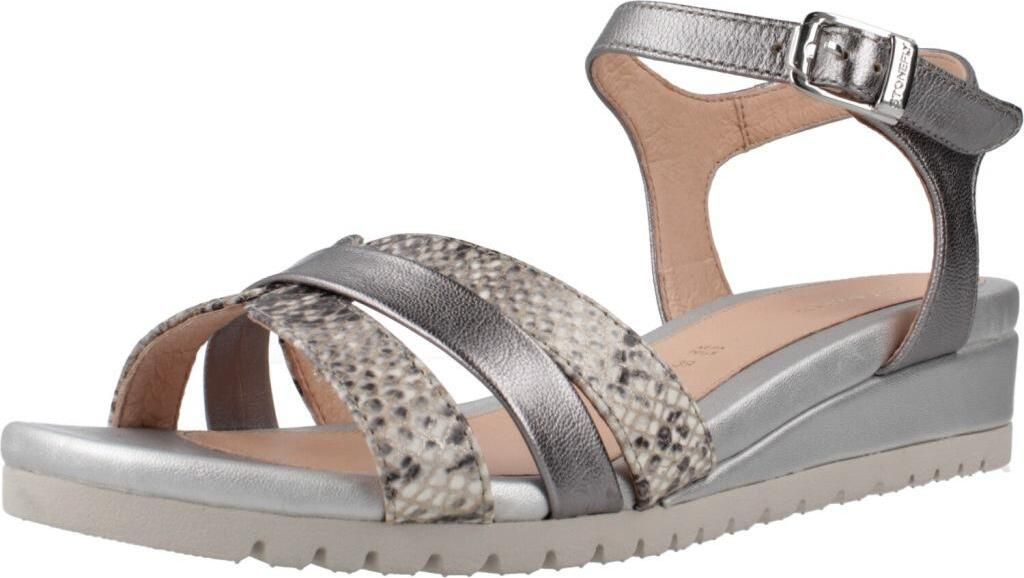 STONEFLY CHER 7 SNAKE EMBOSSED LTH/L Silber