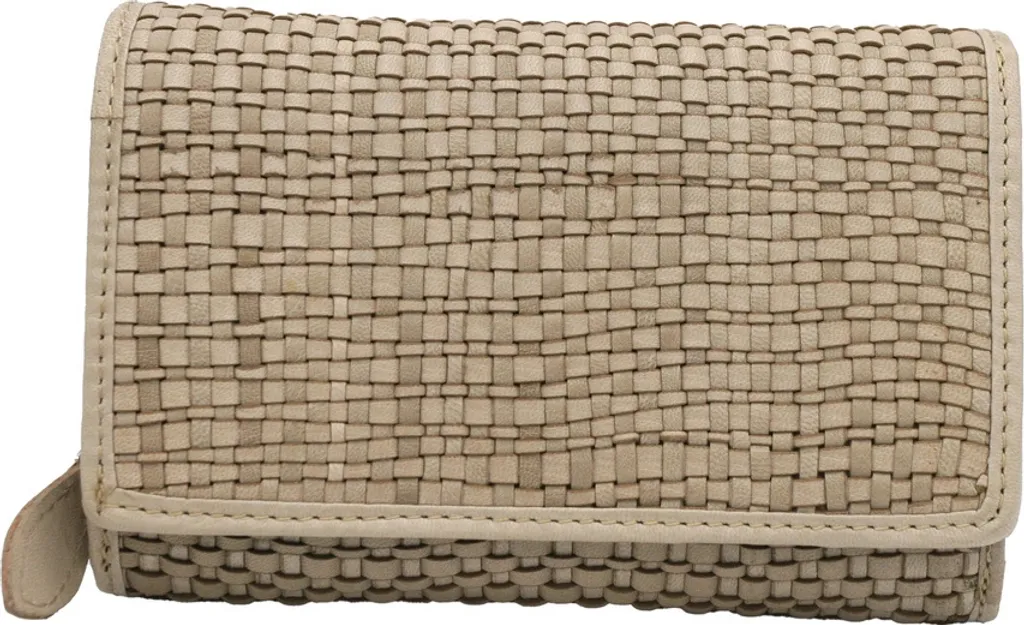 Elegante Portafoglio Beige Rovicky Donna Pelle 15.5x10 RFID Pro