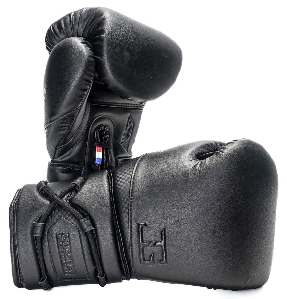 Joyagear Performance Veter Boxhandschuhe - Mikrofaser - Schwarz/Carbon - 16 oz.