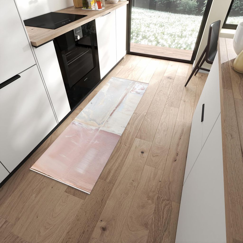 Küchenteppich 60x180cm rutschfest & abwischbar PVC Läufer - Zarte Strukturen