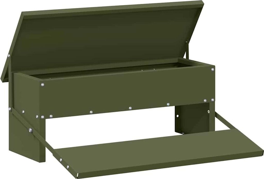 vidaXL Hühnertretfeeder Olive Grün 48,5 x 39,5 x 19 cm