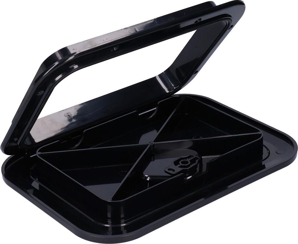 Marine Boat Deck Access Hatch Inspektionsabdeckung Ultraviolettem schwarz 14.75x10.6in