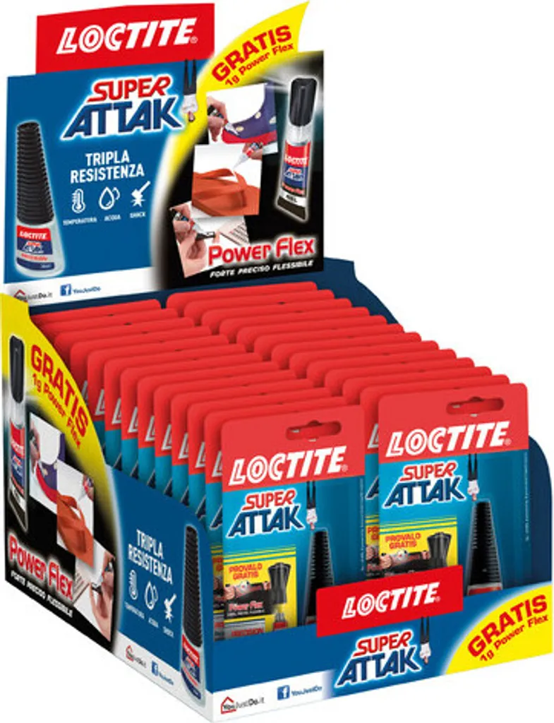 Loctite Super Attak Professional Adhésif instantané 5,5g pack de 24