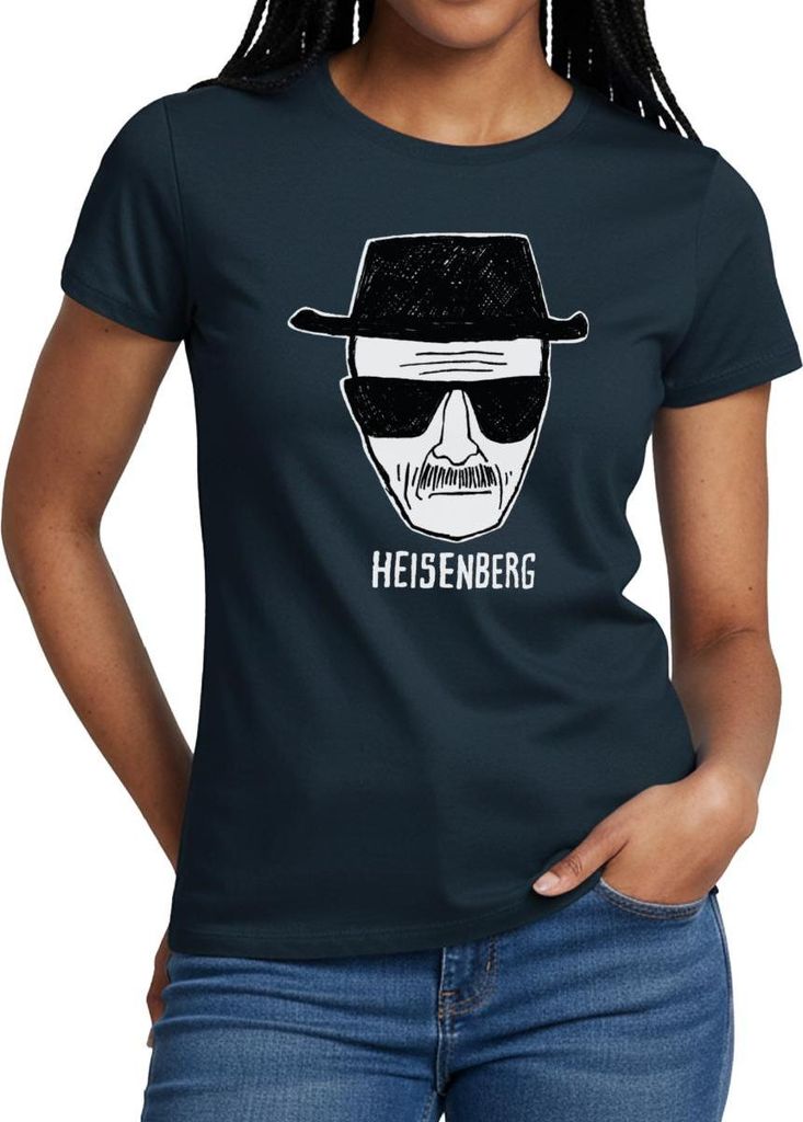 Spreadshirt Breaking Bad Heisenberg Skizze Zeichnung Frauen T-Shirt, XL, Navy