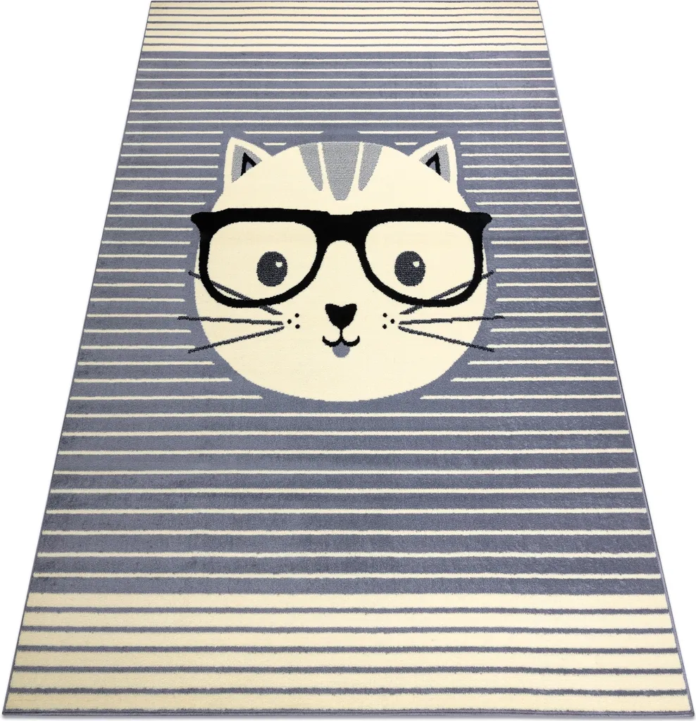 Tapis gris chat 160x220 cm en fibre BCF FLASH résistante et ultra douce