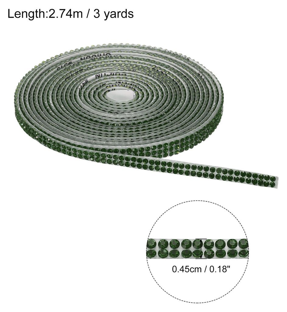 Strassband Selbstklebende Kristall Strassstreifen 3 Yard Bling Strassband Rolle 2 Reihen fš¹r DIY Basteln Hochzeit Kleidung N?gel Dekoration, Dun...