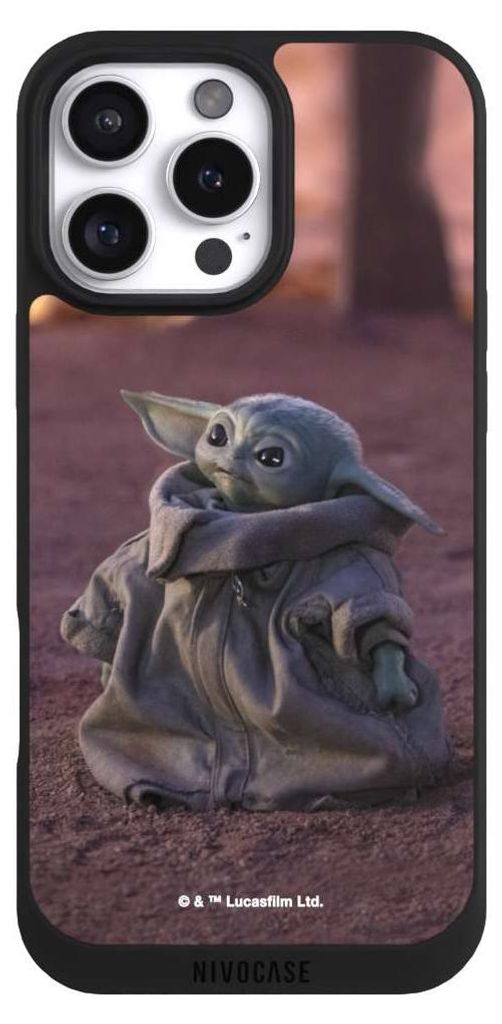 NIVOCASE Handyhülle für Apple iPhone 16 Pro Max Hülle NIVOpure Case Schwarz Star Wars Baby Yoda The Child