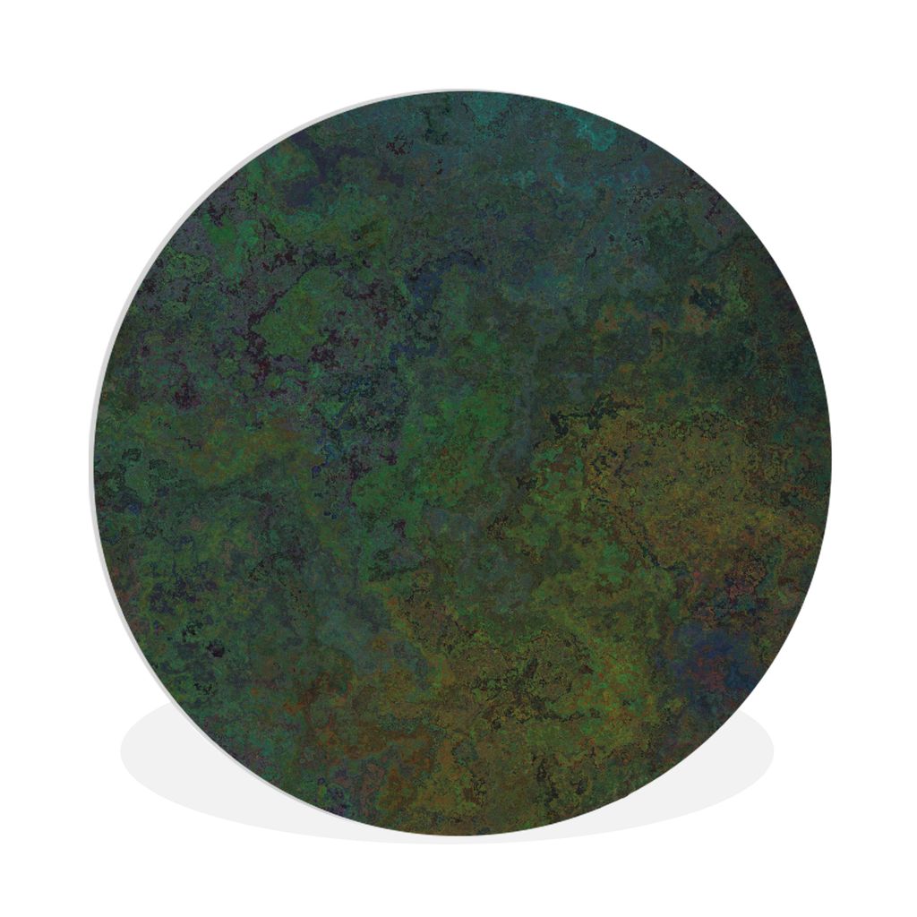 MuchoWow Rundes Wandbild - Runde Bilder Schiefer - Rost - Vintage Ø 90 cm Kreis Wanddekoration Kunststoff - Wandkreis - Wandschmuck - Wand-Kreis...