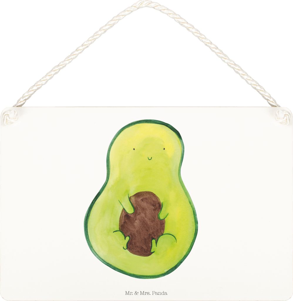 Mr. & Mrs. Panda holzbild Avocado Kern DIN A5 - Transparent - Geschenk, Wandbild Holz, Avocadokern, Schild, Pflanze, Türschild, Spruch Leben, klei...