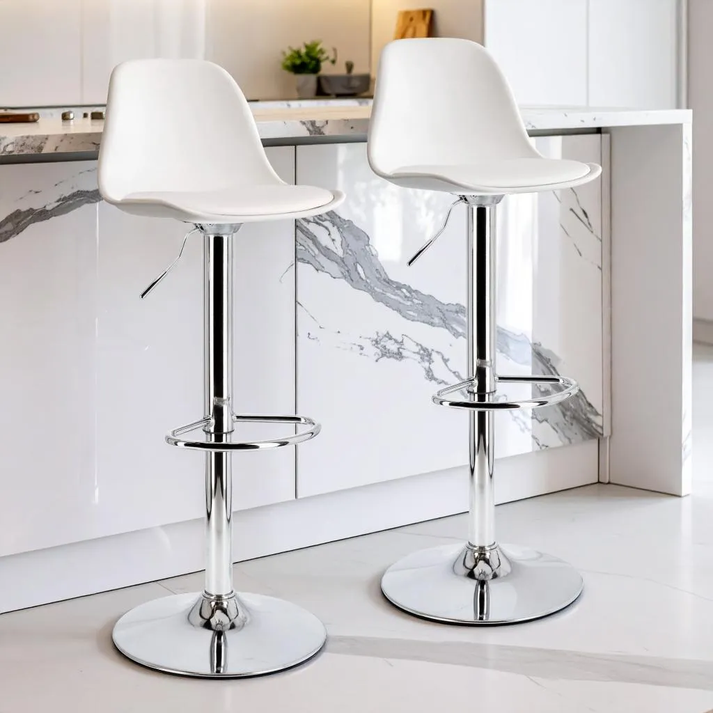 Chaise de cuisine blanche facile à nettoyer pour famille - Confortable Z8 - 4