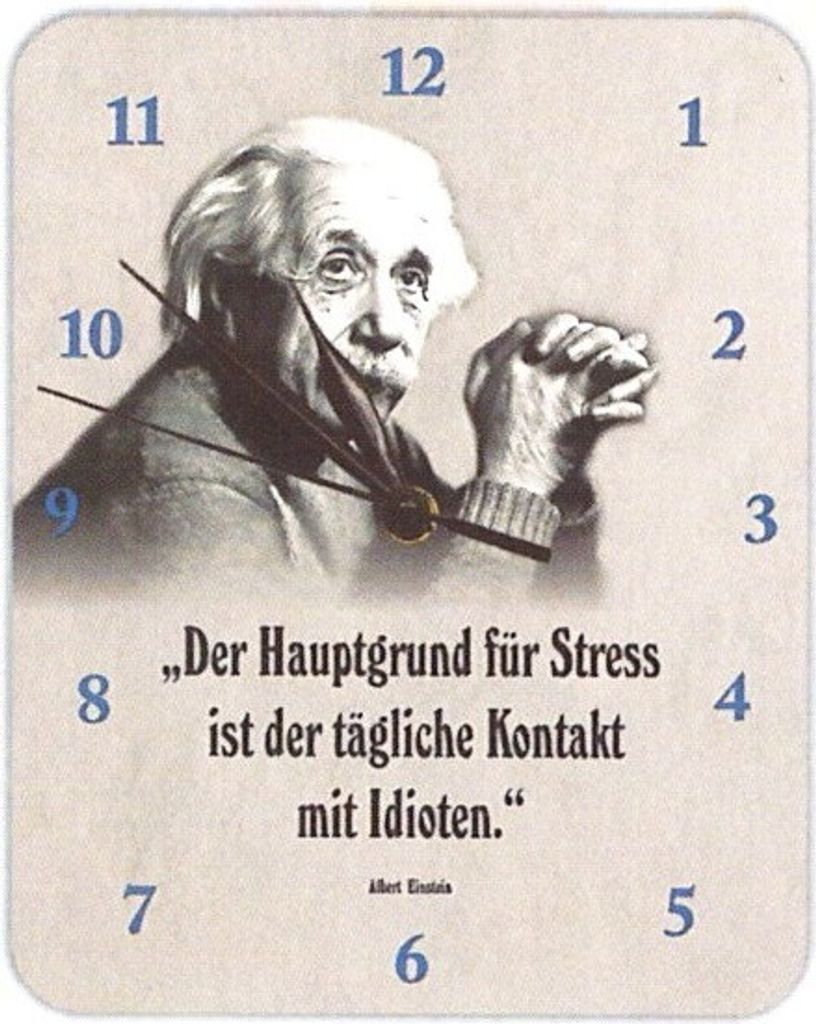Idioten - Wanduhr aus Blech 20 x 25 cm KU22