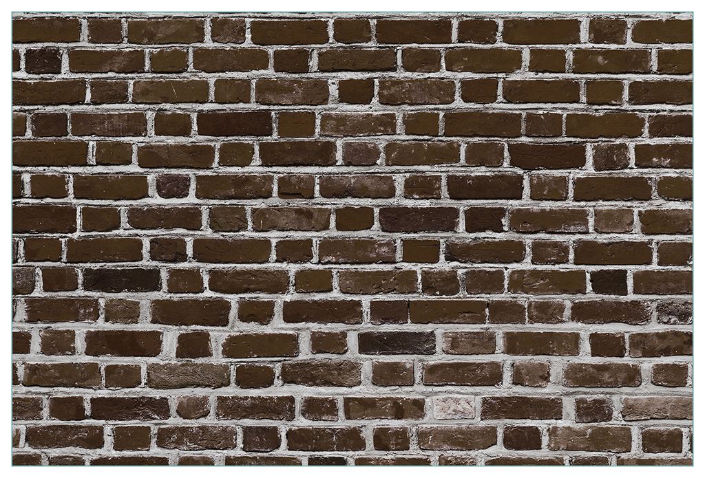 Wallario Küchenrückwand aus Glas, Größe: 90 x 60 cm, Motiv: Ziegelsteinwand in braun - Backsteine | Spritzschutz | abwischbar | pflegeleicht | in