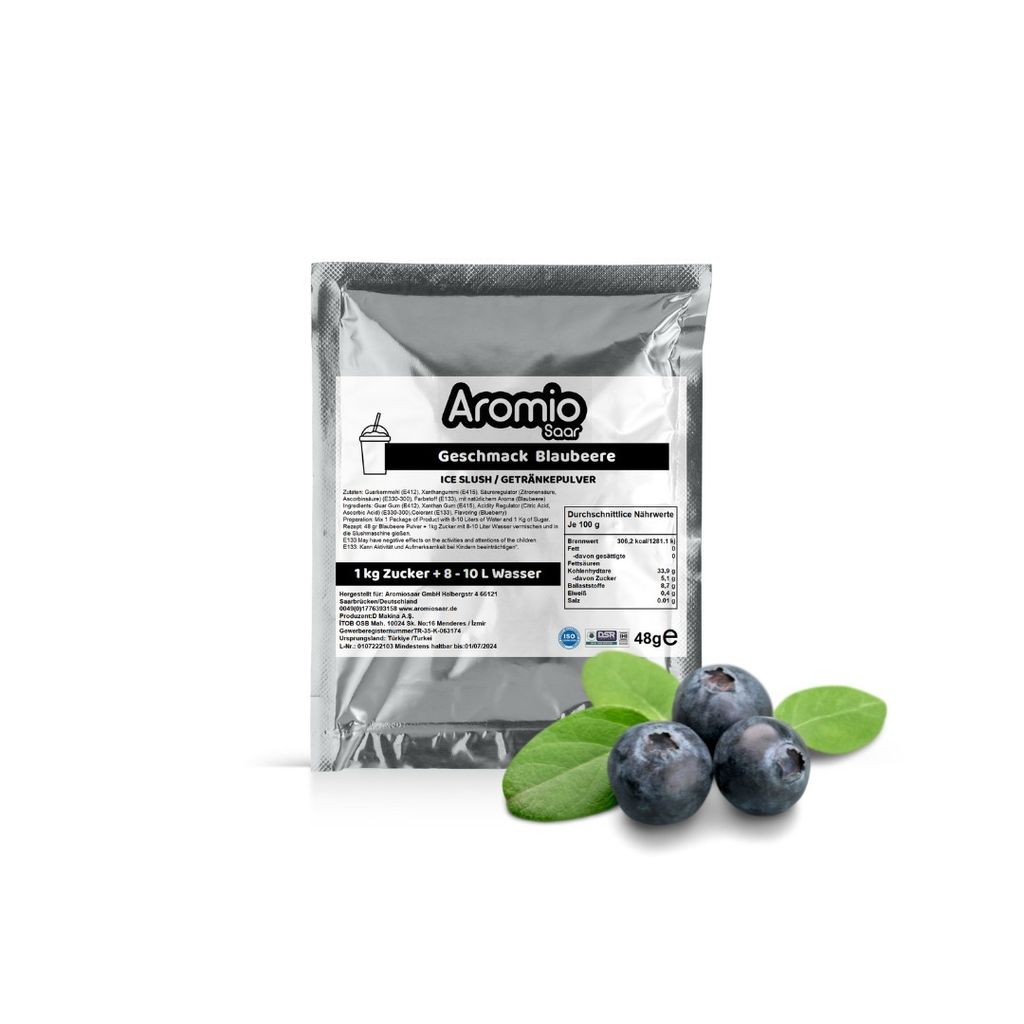 Blaubeere Slush Eis Pulver & Bubble Tea & Getränkepulver 10 Produktbild 
