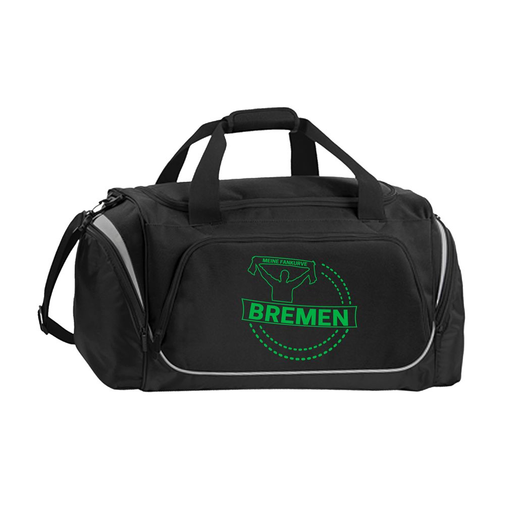 multifanshop Sporttasche - Bremen - Meine Fankurve, schwarz, Größe one size