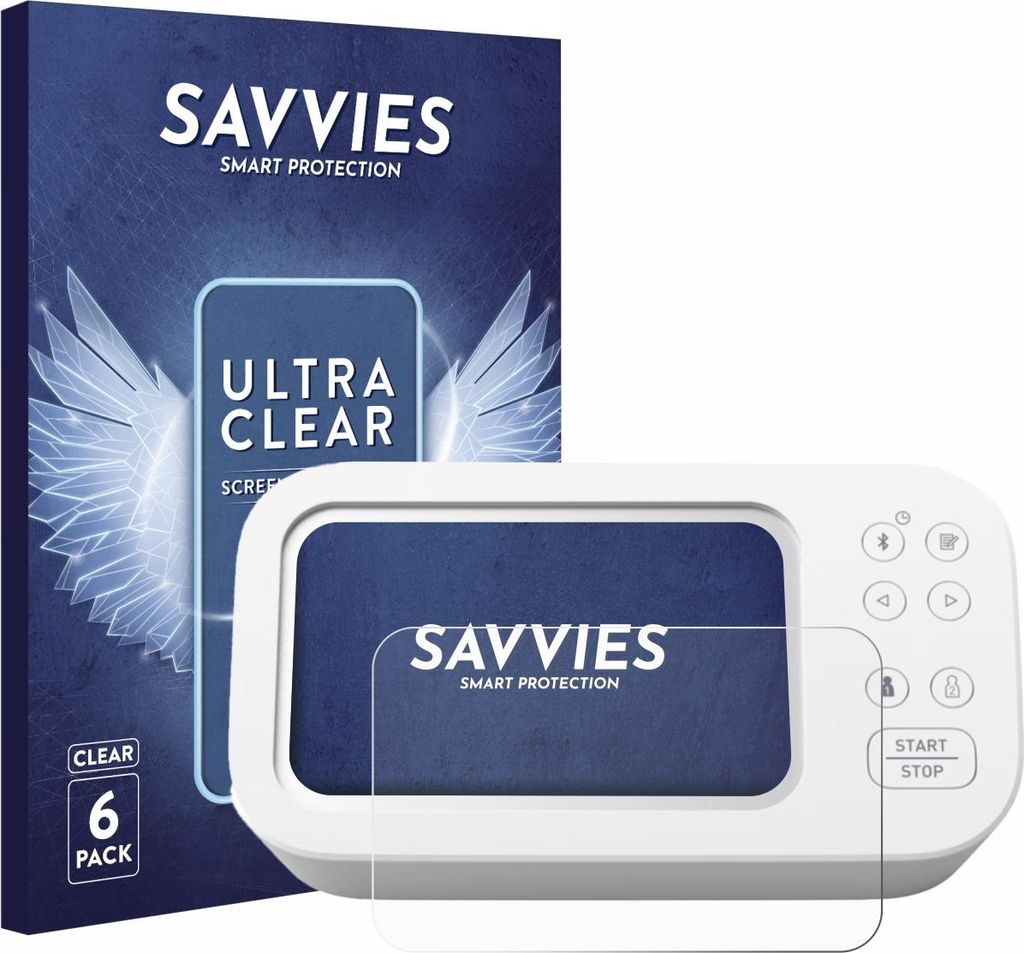 6x Für Omron X7 Smart AFib HEM-7380T1-EOSL Schutzfolie Savvies Displayschutz Display Schutz Folie Klar Transparent