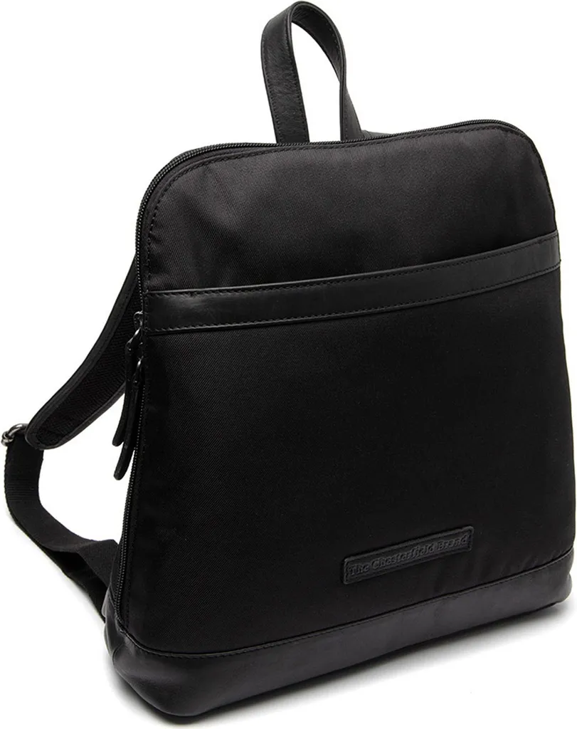 Zaino Nesna The Chesterfield Brand Nero - Pelle e Nylon Riciclato