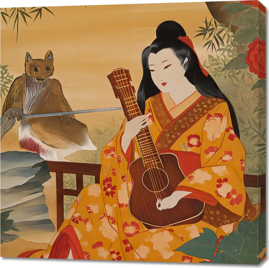 Décoration Murale Musique et Poètes 90 x 90 cm pour Salon et Bureau Chic