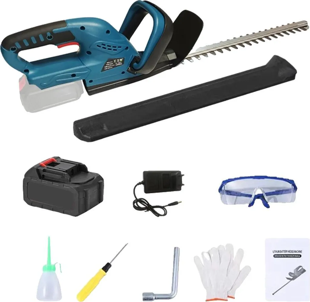 Tagliasiepi Elettrico 52cm 2500 RPM Dual Blade - 2x Batterie Litio Alta Resa