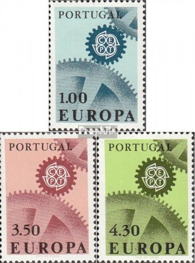 Briefmarken Portugal 1967 Mi 1026-1028 (kompl.Ausg.) gestempelt Europa