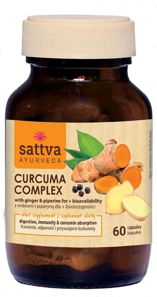 Kurkuma mit Ingwer und Piperin, 60 Kapseln – SATTVA (Ayurveda)