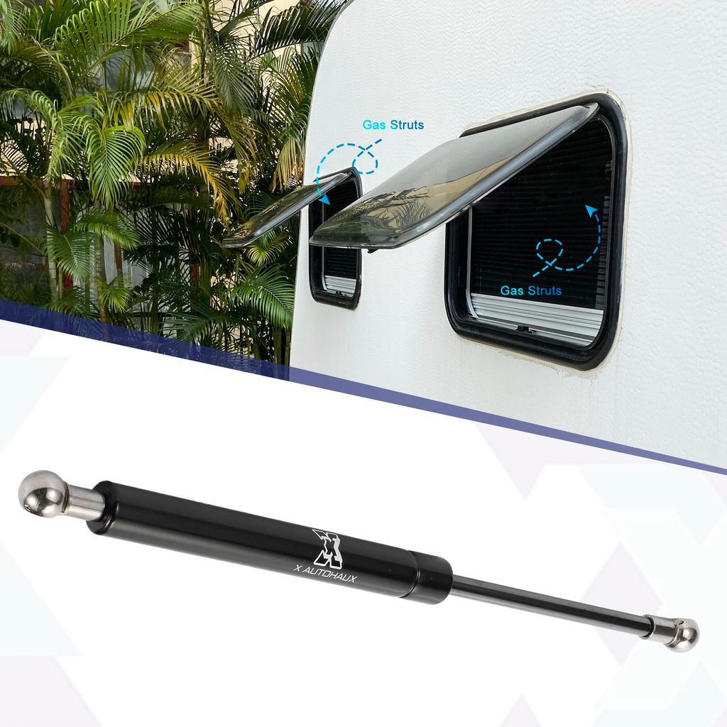 1 Stk. 12 Zoll 22 Pfund / 100N Schwarze Lift-Unterstützungsstreben Stoßdämpfer Gasfeder Universal für Wohnmobil Auto LKW Boot