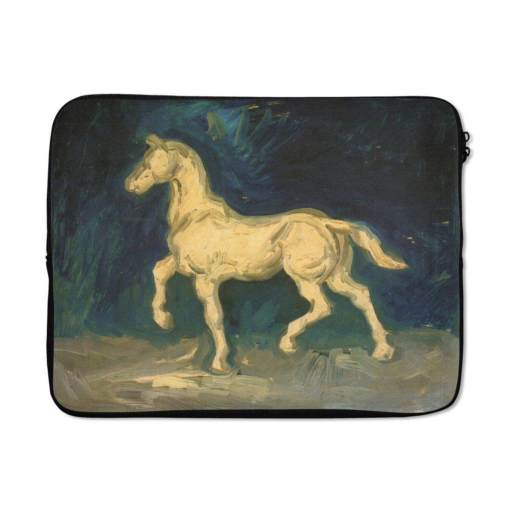MuchoWow Laptop Hülle 17 Zoll Laptoptasche Pferd - Vincent van Gogh - Zipper - Schutzabdeckung