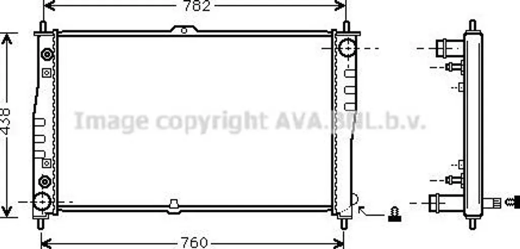 Radiateur moteur haute performance AVA KAA2019 Kia Carnival OE 0K52B15200